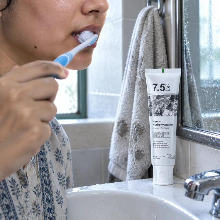 [Scale AI] how_to, 7.5% Nano Hydroxyapatite Teeth Whitening Toothpaste 120GM