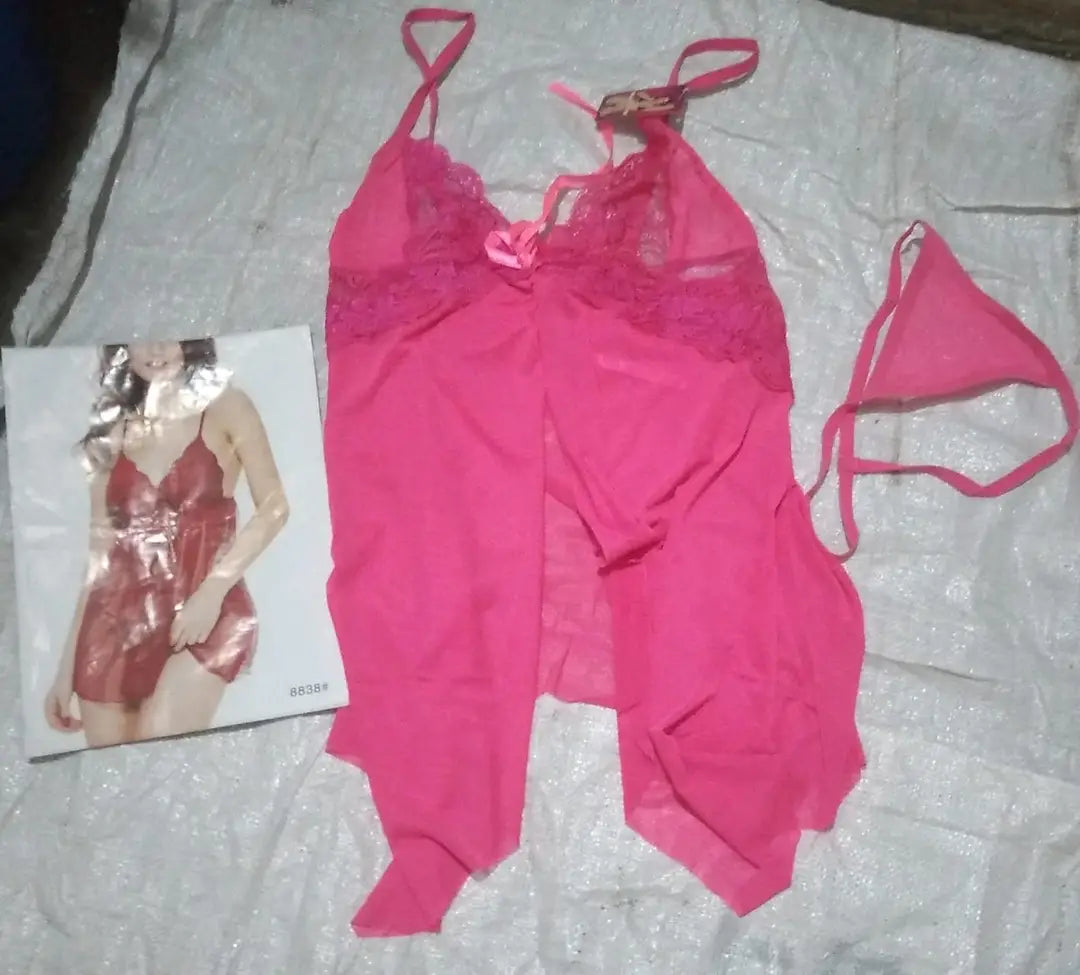 Short Imported Nighty / Net Lace Comfortable And Lightweight Nightwear Set