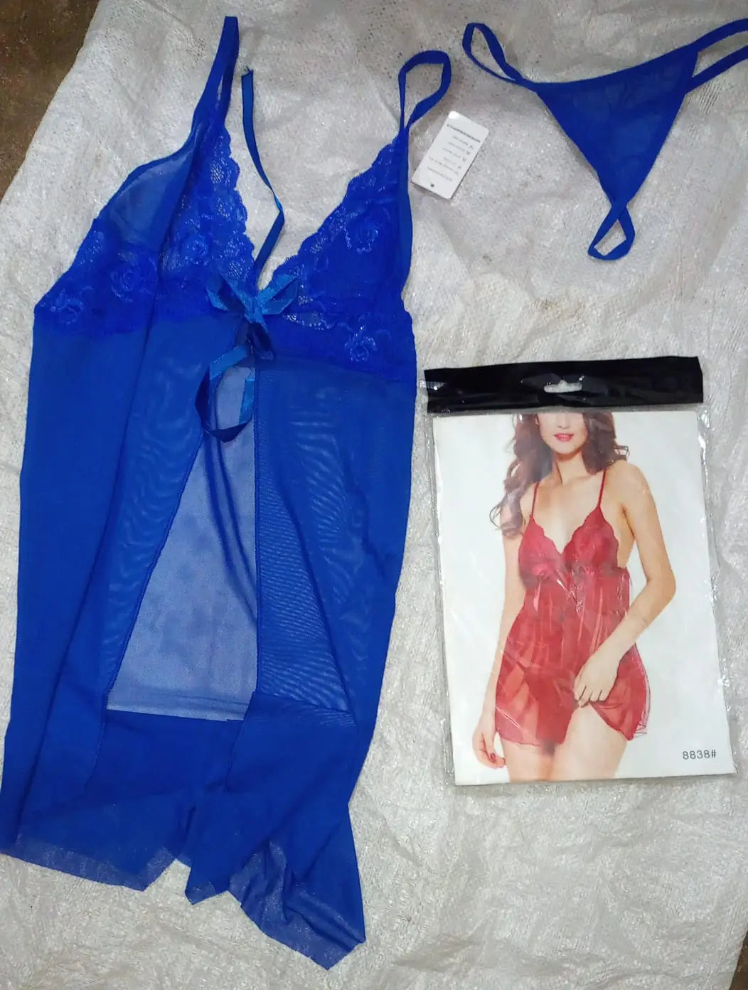 Short Imported Nighty & Panty / Net Lace Comfortable And Lightweight Nightwear Set