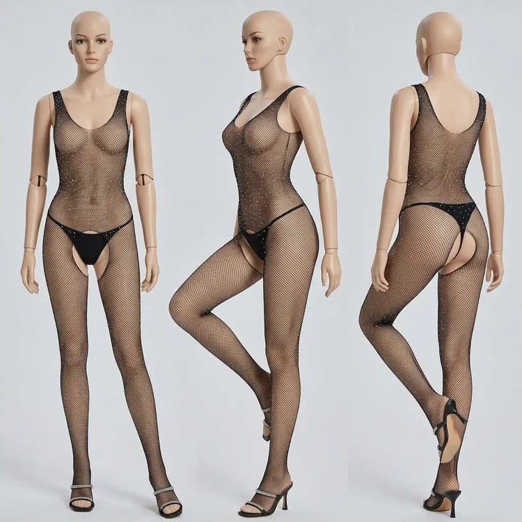 Net Plain Comfortable Body Stocking Fishnet / Nighty