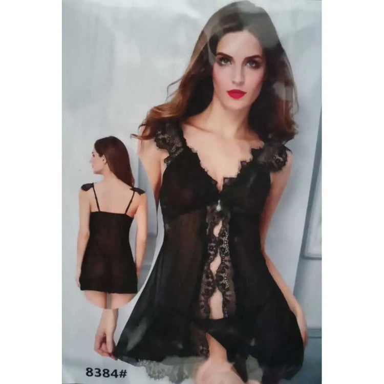 Short Nighty / Net Lace Comfortable Lingerie Set