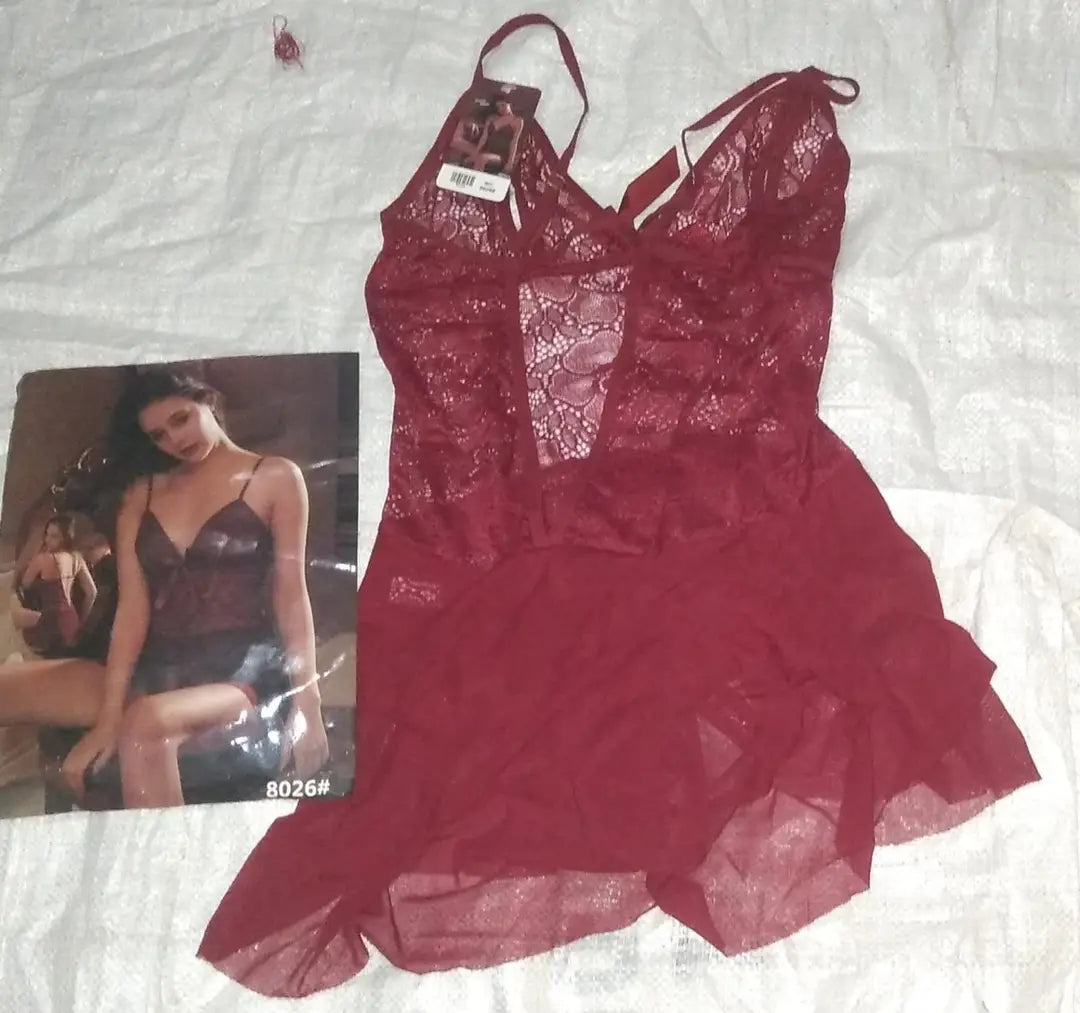 Imported Short Net Lace Comfortable Nighty / Lingerie Set