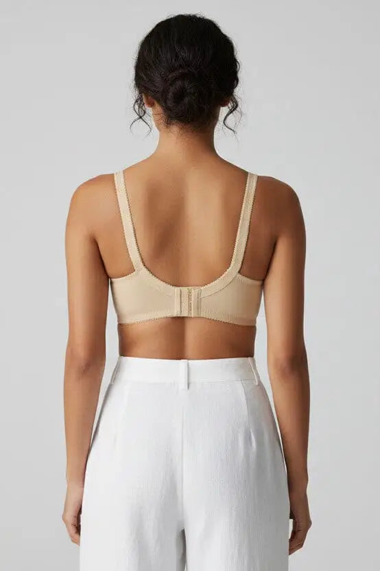 Beige Cotton Full Cup Bra Non-Padded