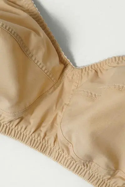 Beige Cotton Full Cup Bra Non-Padded