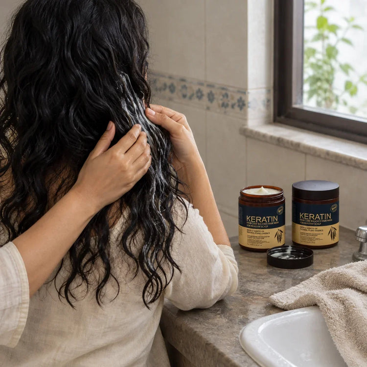 [Scale AI] how_to, Keratin Hair Mask Pack of 2 500ml Natural Plant Essence