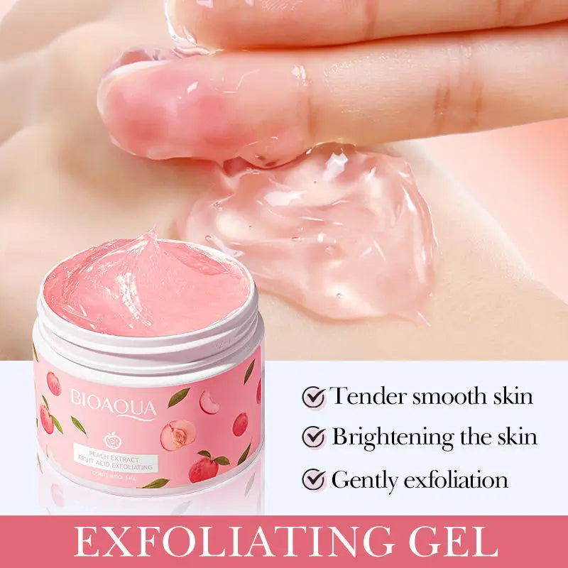 Bio Aqua Whitening And Brightening Face & Body Scrubbing Peach Gel, 140 g, 1 Pc - Taiyba Cosmetics